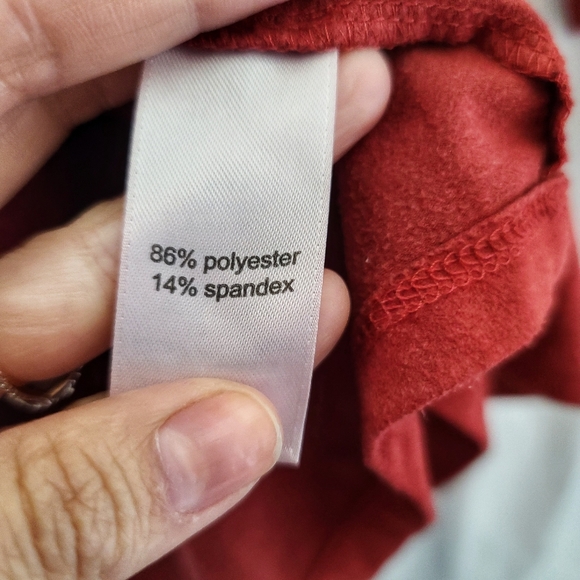 Cold shoulder ruffle red Orange blouse small-E - Picture 4 of 4